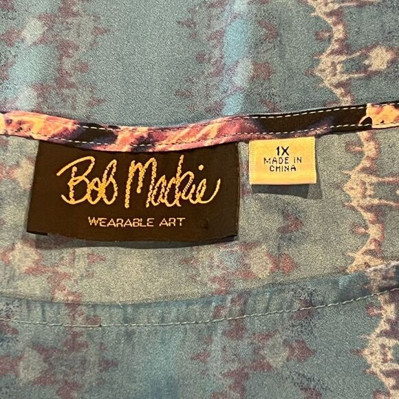 NWOT Bob Mackie Poncho Style Blouse Sz 1X - Picture 7 of 9